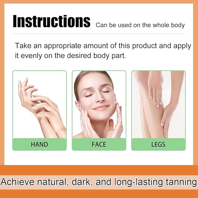 Natural Tanning Gel | Tanning Lotion | Tanning Gel, Lngredients:Carrot, Indoor/Outdoor Tanning Lotion for Tattoo & Color Fade Protection, Anti-Orange, Anti-Aging & Anti-Wrinkle Natural.