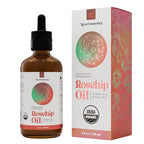 Organic Rosehip Oil, Cold Pressed Rosehip Oil for Face, Skin Care, Gua Sha, and Hair Care, USDA Certified Organic 100% Pure, Hexane Free, 4 Fl Oz.