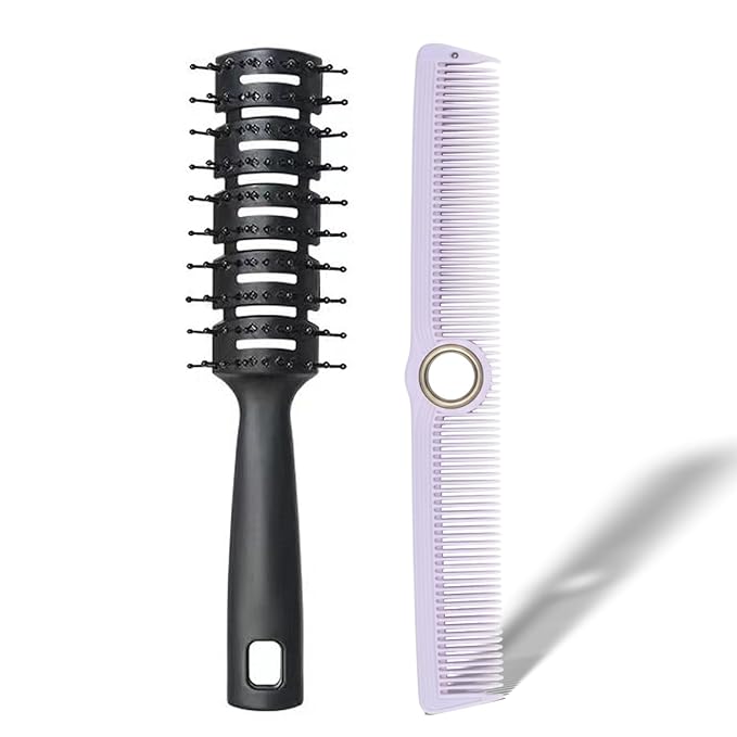 Professional Hair Cutting Comb - Rotatable Design Fine Tooth Barber Combs Anti-Static Styling Comb for Women and Men All Hair Types (Purple)
