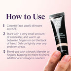 Fièra Luxury Concealer & Foundation with Anti-Aging Ingredients - Full Coverage for Dark Circles, Wrinkles, Fine Lines, and Spots, All-Day Wear For Mature Skin - Neutral Beige, 0.5 FL. OZ. / 15 ML