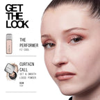 about-face THE PERFORMER Skin-Focused Foundation F2Cool – Medium Coverage, Long-Wear, Breathable & Buildable Base – Clean, Vegan, Hydrating Formula with Blue Agave & Chlorella – 1.08oz