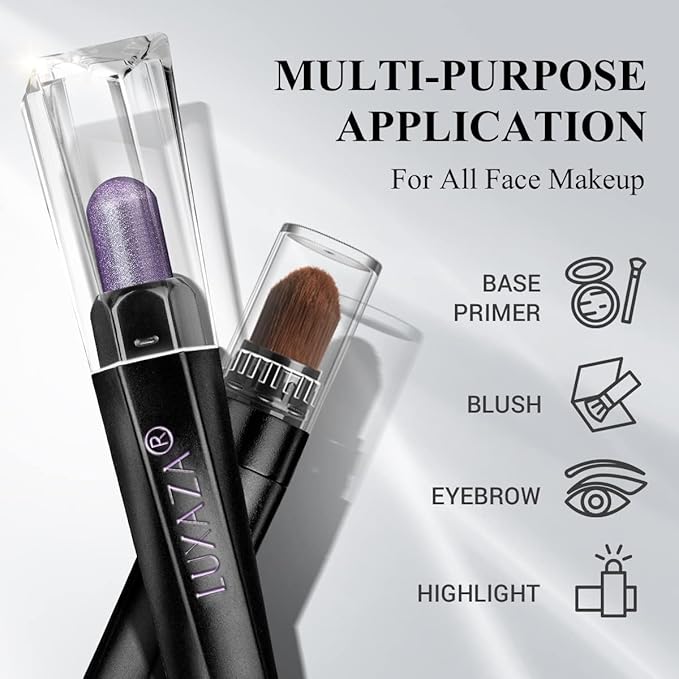 Plum Eyeshadow Stick Makeup Set 10PCS, Neutral Shimmer And Matte Cream Eye Shadow Palette, Metallic Bronze Smoky Eyeliner Brightener Crayon Pencil Kit, Ideal Gift for Women -Lilac Brown