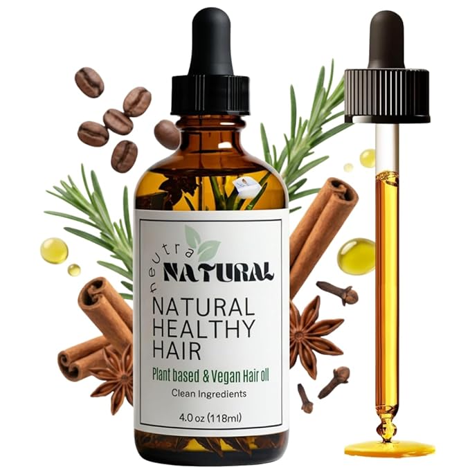 Hair Oil for Hair Growth – Botanical Rosemary Scalp in Glass Bottle with Castor Oil, Vitamin E, Coffee & Olive Oil – Natural Vegan Hair Growth Oil for Thinning Hair, Dry Scalp & Breakage