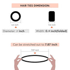 Large Stretch Thick Hair Ties for All Hair Types Seamless Hair Ponies Elastics Ponytail Holders Hair Scrunchies for Thick Hair Hair Accessories Women Girls 12-Pack