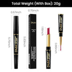 evpct 1Pcs Red Velvet Matte Lip Liner and Lipstick Combo Set Kit for Women, Lovely Sexy Rose Red Magic 24 Hours Lipstick and Lip Liner Gloss Stain Makeup Set Long Lasting Waterproof 24 labial, 41#