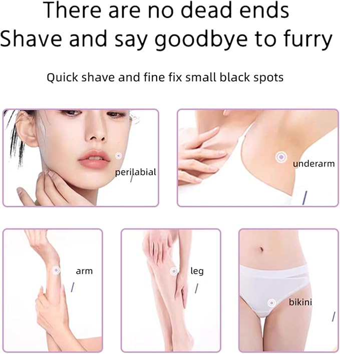 2 in 1 Dual Head Bikini Shaver，Pink Rose