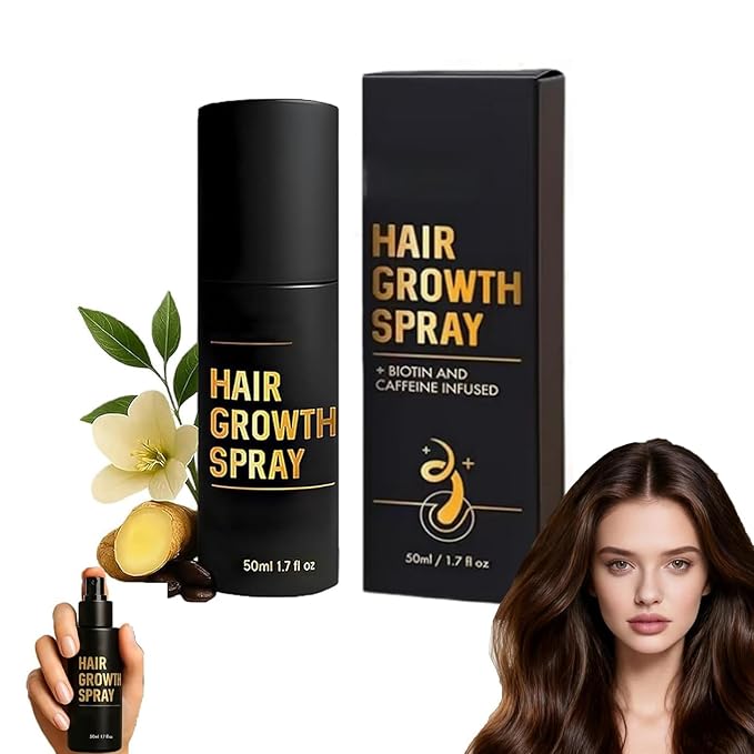 Hair Growth Spray, Hair Growth, HairGrow Oil Spray, Promotes Thicker Fuller Hair –All Hair Types with Natural Ingredients, Reduced Shedding, Hydration and Silky Texture- 50ml