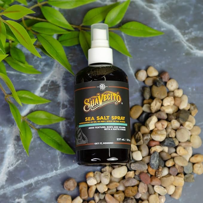 Suavecito Sea Salt Spray - Natural Hair Volume and Texture with Light Flexible Hold for Men, Alcohol & Paraben-Free, 8 oz