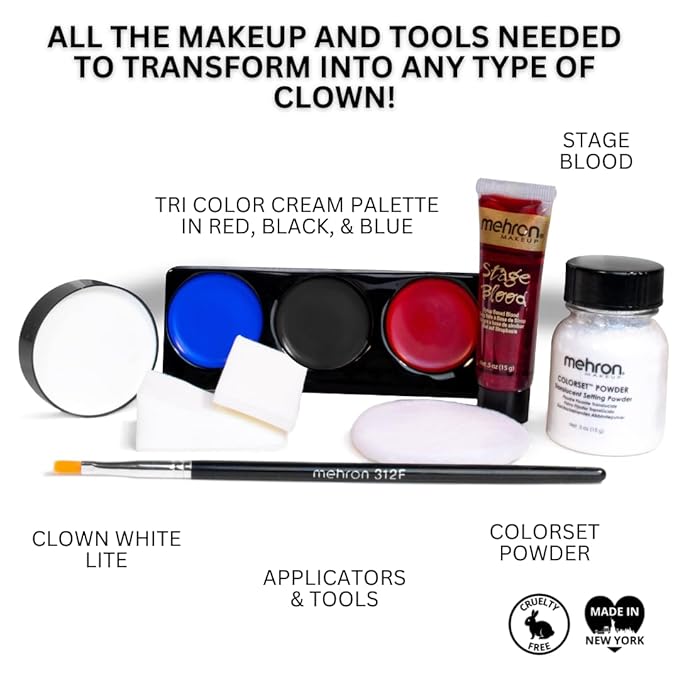 Mehron Makeup Premium Character Kit (Clown)