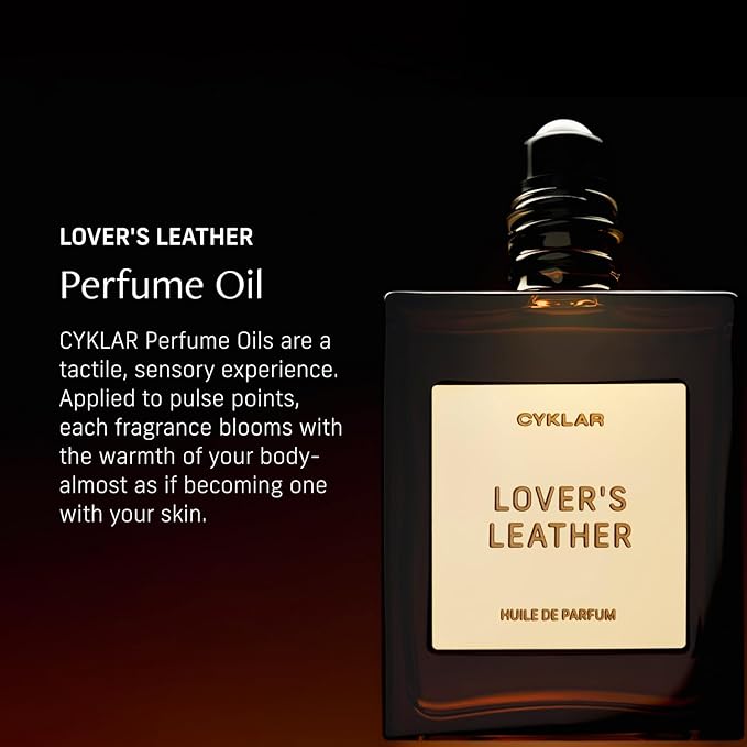 CYKLAR Perfume Oil Roll-On. Travel-Friendly Lover’s Leather Fragrance with Saffron, Leather, and Sandalwood. Long-Lasting Essential Oil Parfum for Women and Men. 0.5 Fl Oz Scented Rollerball Bottle