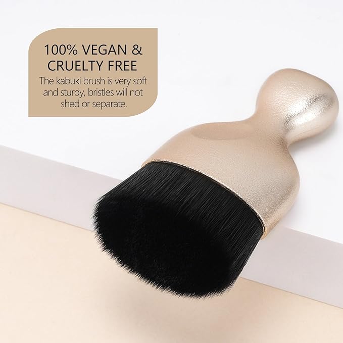 Bronze Tan Tanning Brush - Body Makeup Brush - Kabuki Brush for Self Tanner, Leg Makeup, Self Tanning Mitt Applicator for Face, Blend & Blur Body Applicator