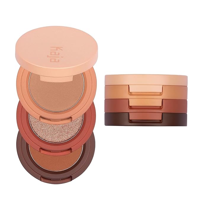 Kaja Beauty Bento Collection - Bouncy Eyeshadow Trio | Warm Honey Tones, Travel Size, 10 Spiked Ginger, 2019 Allure Best of Beauty Award, 0.03 Oz