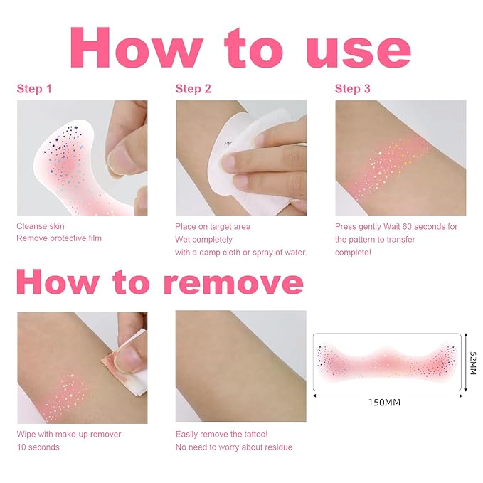 10Pcs Rainbow Face Makeup Patches, Glitter Freckles Face Tattoo for Teenagers & Young Women, Sparkle Freckles Waterproof Face Glitter Freckles for Christmas (10PcsI Blush)