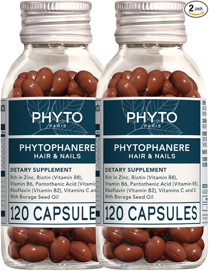 PHYTO Phytophanère 100% Natural Hair Loss Thinning Dietary Supplement, 4-Month Supply