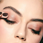 MAKE Beauty Multi-Chromatic Eye Shadow. Metal Reflecting Luminous Foil Finish Creamy, Buildable, Dimensional Long-wear, Crease-proof Powder Eyeshadow, Multichrome Shade - Gleam, Rose Gold