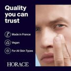 HORACE Under-Eye Moisturizer for Men - Anti-Fatigue Eye Cream to Reduce Dark Circles and Puffiness - Hydrating & Smoothing Skincare Formula for All Skin Types - Unscented, 15ml