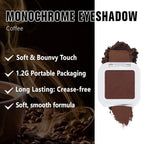 evpct Dark Brown Matte Eyeshadow Singles, Coffee Mocha Cocoa Chocolate Brown Cream Single Matte Eye Shadow Palette Makeup for Older Women, High Pigment Waterproof Monochrome Mini Eyeshadow Palette