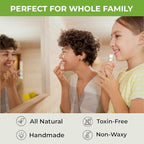 RaGaNaturals Natural Unscented Lip Balm - Original Beeswax, Shea Butter, Jojoba Oil, Vitamin E - 4 Pack Unflavored Chapstick for Dry & Cracked Lips - Christmas Stocking Stuffers - Handmade in USA