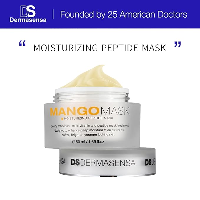 Moisturizing Peptide Mask, Brightening Rinse Off Mask with Vitamin A, C and E, Anti Aging Face Mask for Brighter Younger Bouncy Skin with Radiance