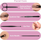 Manicure Kit, OKOM Manicure Set, Mens Grooming Kit, Nail Care Set, Manicure Kit for Men and Women,Nail Kit,Grooming Kit,Nail Clipper Set,Stocking Stuffers,Stocking Stuffers for Teen Boys,Gifts for Men