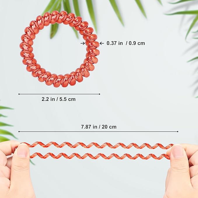 JessLab Spiral Hair Ties for Women, 10-Pack Traceless No-Damage Ponytail Holders, Coils Hair Bands for Girls, Assorted Colors