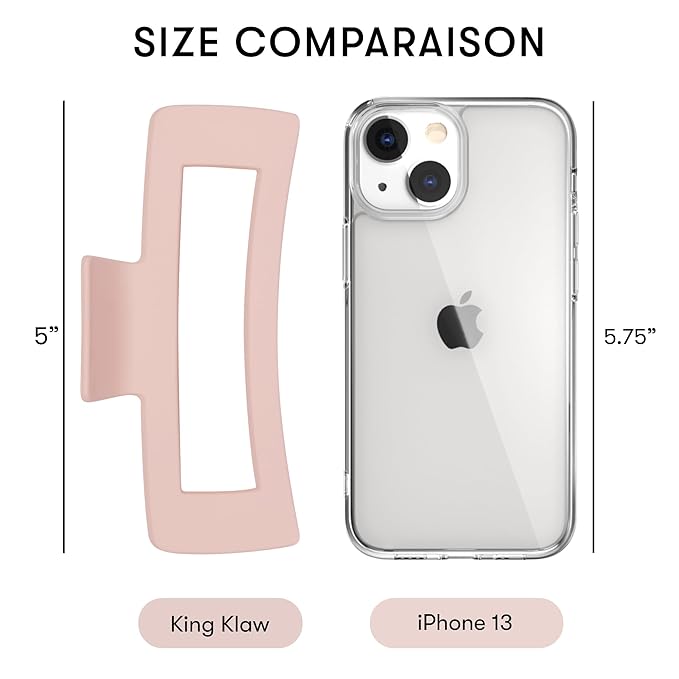 FRAMAR Large Claw Clips For Thick Hair – Large Hair Clip For Thick Hair, Big Hair Clips For Women, Claws Clips For Women, Pink Hair Clips, Pink Claw Clip - 4 Pack Non Slip Matte Finish