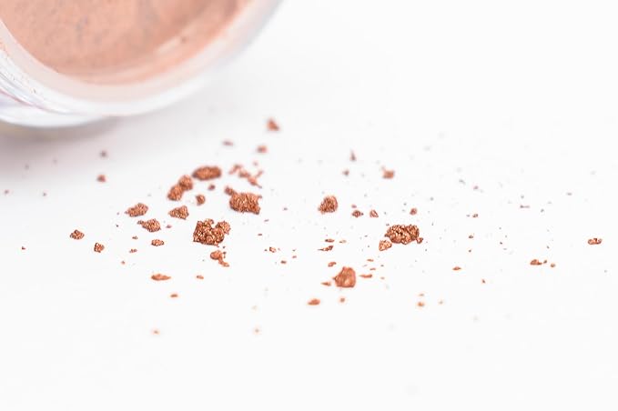 Copper Light Bronze Pink Mocha Brown Vegan Loose Eyeshadow Powder Pigment, Single Glitter Mineral Dust Jar Pot, Talc & Paraben Free, No Animal Testing & Cruelty Free