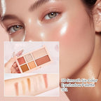 Neutral Nude Matte & Glitter Eyeshadow Palette – 6-Color Warm Nude Brown Caramel Eye Shadow,Soft Peach Coffee Tones, Long-Lasting Blendable Neutral Eye Makeup Palette for Daily Natural Looks