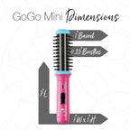 CALISTA GoGo Mini Heated Round Brush | Curl, Touch-Up, De-Frizz, and Style Hair with the Mini 7” Styling Tool | Heats to 365°F | Perfectly Designed Travel Tool | Dual Voltage (Retro Floral)
