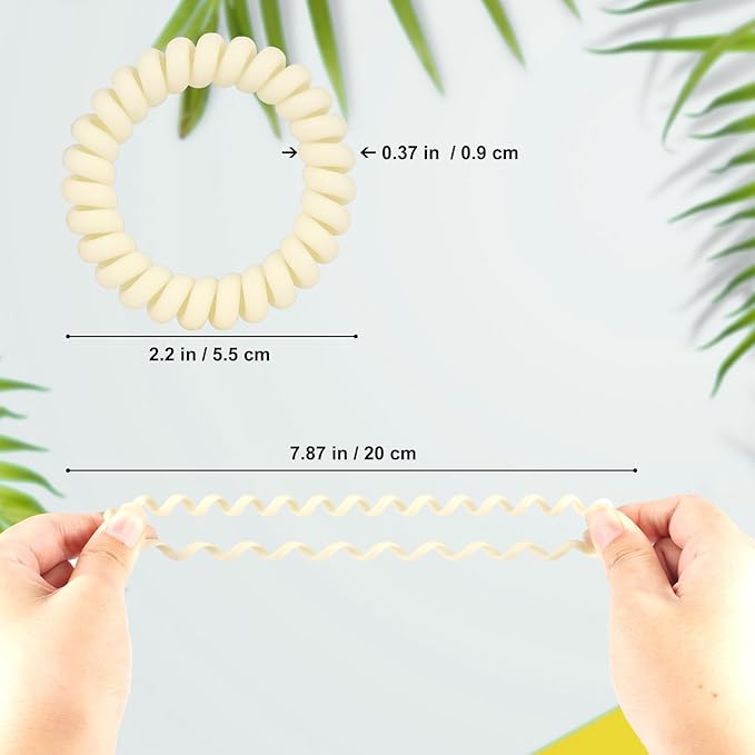 JessLab Spiral Hair Ties for Women, 10-Pack Traceless No-Damage Ponytail Holders, Coils Hair Bands for Girls, Assorted Colors
