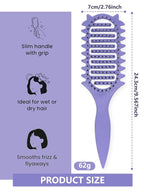 Curl Defining Brush for Curly Hair, 2025 Vented Detangling Brush for Wet, Curl Styling Brush for Women, Less Pulling, Defines & Shapes, Great Gift for Curly Hair Women (Purple)