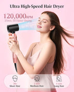 Brightup Dual Voltage Hair Styler - 5 in 1 High Speed Hot Air Styler 1400W Blow Dryer Brush, Negative Ions, Cool Shot Button, Curler, Volumizer, Straighter, No Heat Damage, with Travel Bag