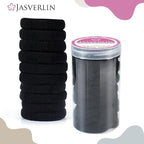 100 pcs Hair Ties Black Ponytail Holders, Soft Elastics Small No Damage Hair Bands for Women Girls Thick Thin Hair Styling Accessories Seamless No Pull 1.5 inch