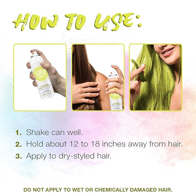 Punky Temporary Hair Color Spray – Leopard Yellow, Instant Vivid Temporary Hair Dye for Women, Wash Out, Hair-Color Spray, 3.5 oz, 2 Pack