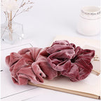 Senllori Scrunchies for Women, 12 Pcs Velvet Scrunchies for Hair, Classic Elastic Thick Scrunchy Hair Bands Ties, Soft Ropes Ponytail Holder Hair Accessories