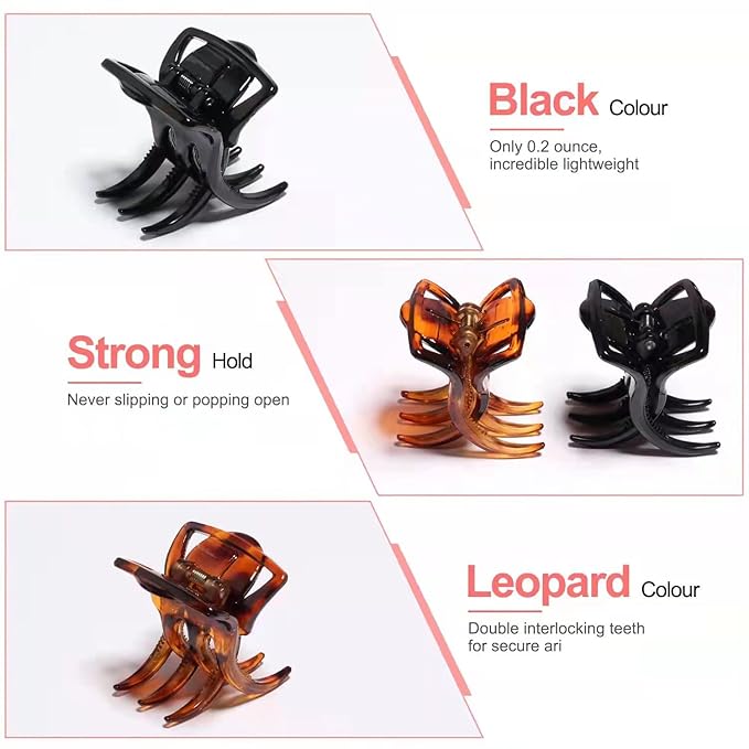 4 Pieces Hair Claw Clips,Morhom Big Size Hair Claws 2.0 Inch Hair Jaw Clip for Women Girls Thick or Medium Hair