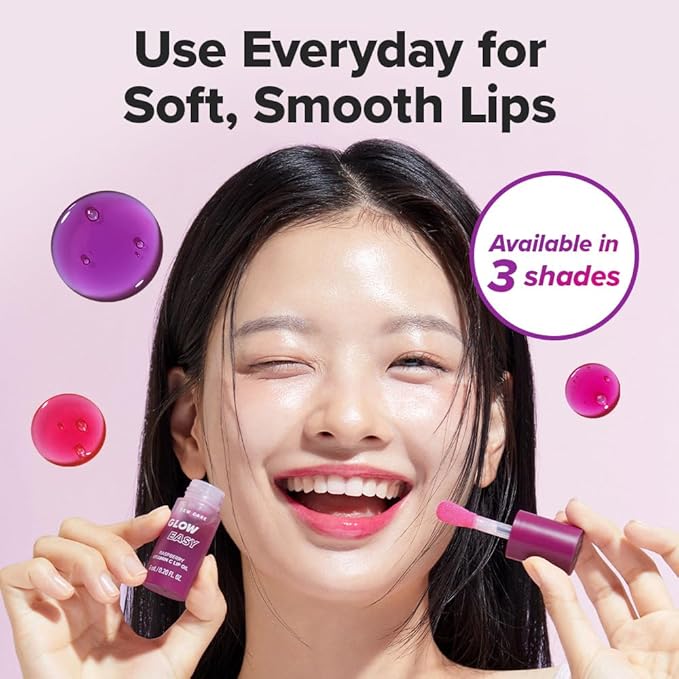 I DEW CARE Lip Gloss - Glow Easy Raspberry | Jojoba Seed Oil, Vitamin C, Pigmented Glossy Stain, Hydrating, Korean Makeup, Pink Color, Moisturizing, Nourishing, 0.12 FL Oz
