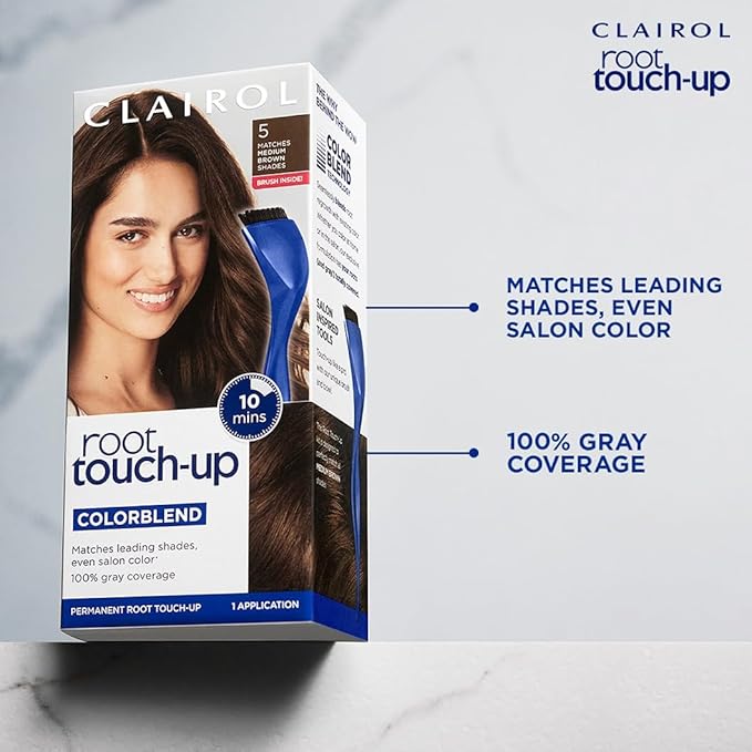 Clairol Root Touch-Up by Nice'n Easy Permanent Hair Dye, 4A Dark Ash Brown Hair Color, Pack of 1