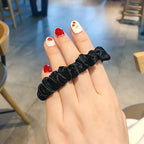 12Pcs Satin Hair Scrunchies, Black Scrunchies Hair Ties Elastic Hair Bands Ponytail Holder Hair Accessories Stocking Stuffers Gifts for Women Girls