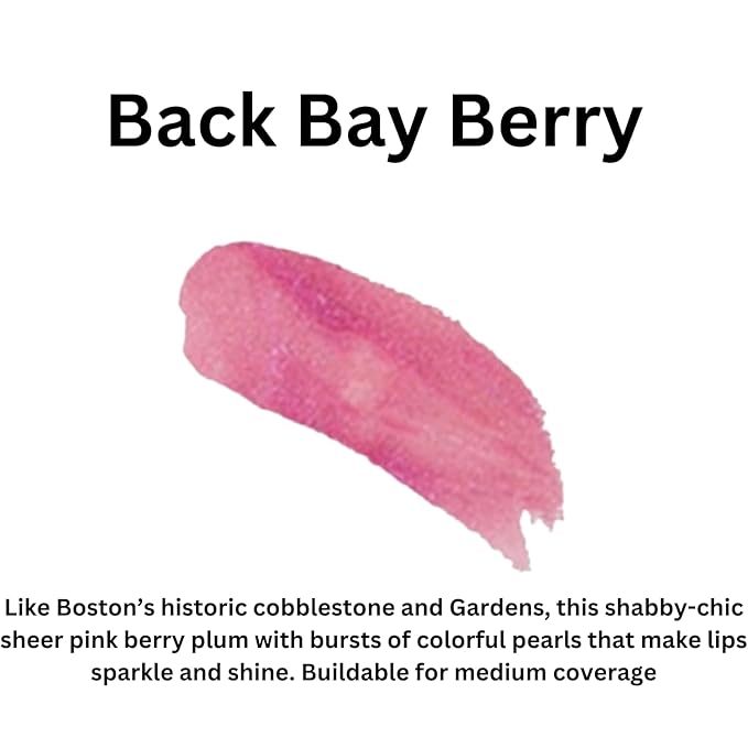 Back Bay Berry Lip Gloss (.25oz) -Vegan, gluten-free, cruelty-free formula with Aloe, Vitamins C & E, and a refreshing hint of spearmint extract for soft and hydrated lips.