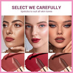 evpct 3Pcs Matte Creamy Lipsticks Set, Coral Ruby Red Nude Brown Lip Stick Set for Women, Long Lasting Waterproof Velvet Lipsticks Blendable Silky, Longwear Lip Makeup Set 24 hours original labios 03