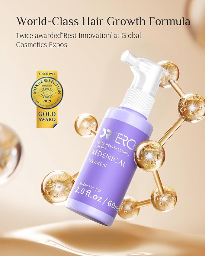 DR ZERO 3% Redensyl Hair Growth Serum for Women, Hair Scalp Serum Spray for Hair Loss and Regrowth, Clinically Tested for Hair Thinning Therapy and Scalp Care, Japanese Hair Treatment, 60ml