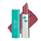 Thrive Causemetics Impact-FULL Smoothing Lipstick, Moisturizing Lip Makeup Essential with Vitamin E, Lightweight Creamy Lipstick for Women, Long Lasting, Vegan, Shade Jenni (Pink Mauve)