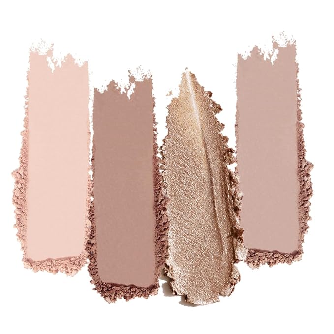 Multi-Finish Eyeshadow Palette, Matte Shimmer Metallic Eye Brightening Palette with Silky Smooth Powder, Fine Shimmer Duochrome Sparkle, Long-Lasting Blendable Shadows for Aegyo-Sal Highlight-1#