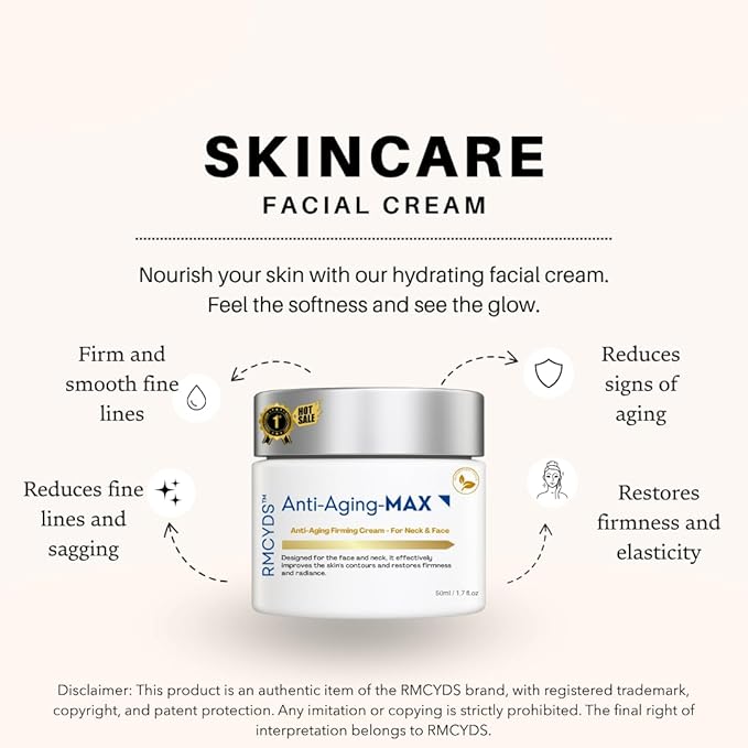 Anti-Aging Lifting & Firming Cream – Hydrating & Tightening Formula for All Skin Types – Paraben-Free, Fragrance-Free, BHA-Free (1.7 fl oz / 50 ml)