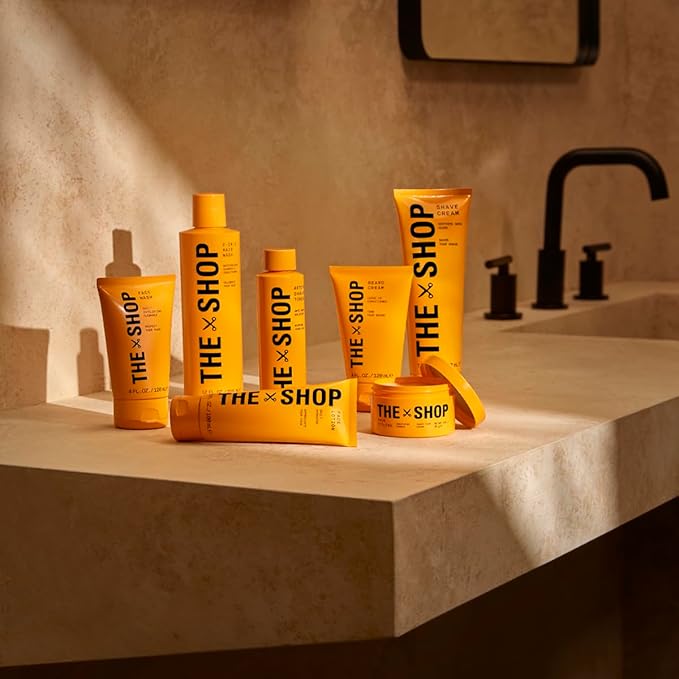 The Shop by LeBron James Men's Soothing Shave Cream, Ultra-Rich Lather for All Skin Types, Helps Prevent Nicks, Razor Burn & Irritation, Conditions & Smoothes with Macadamia Oil, 7 Fl Oz