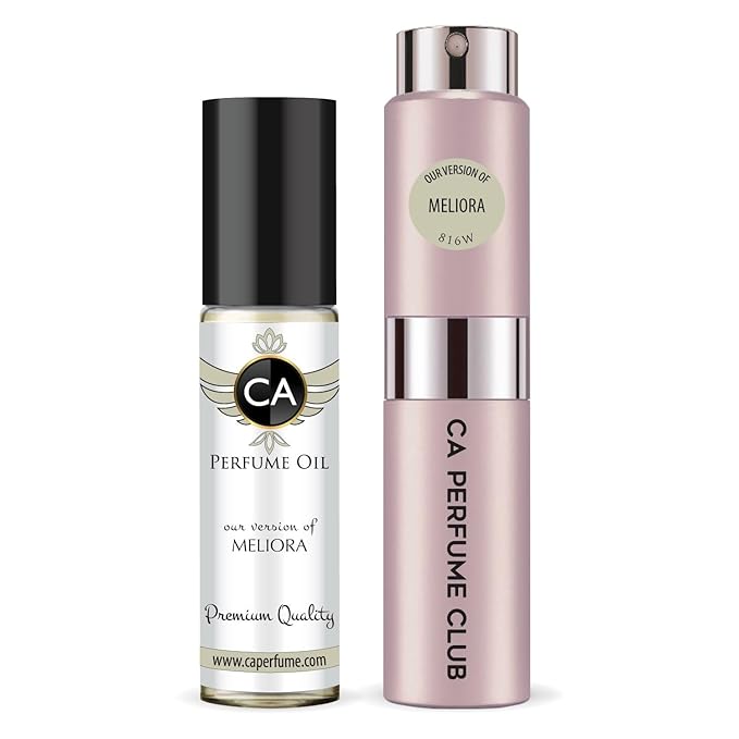 CA Perfume Duo Impression of Meliora For Women Perfume Layering Set Long Lasting Travel Size EDP + Body Oil Roll-On Bottle 0.27 Fl Oz+0.33 Fl Oz