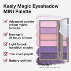 evpct 6 Colors Lavender Purple Pink Eyeshadow Palette, Light Nude Baby Pink Dark Violet Lavender Lilac Purple Glitter Shimmer Sparkle High Pigment Mini Travel Eye Shadow Palette Makeup for Older Women