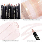 evpct Pearl Shimmer Cream Eye Shadow Brightener Sticks Set for Eyes, Pearl Shimmery Matte Pencil Eye shadow Applicator Stick Pen Palette Makeup Waterproof sombras en crema para ojos 18#