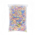 3200 Pcs Elastic Rubber Bands Small Hair Ties Hair Rubber Mini Hair Bands Hair Elastics Tiny Soft Holder Ponytails for Girls (Dark Multicolor with dots)